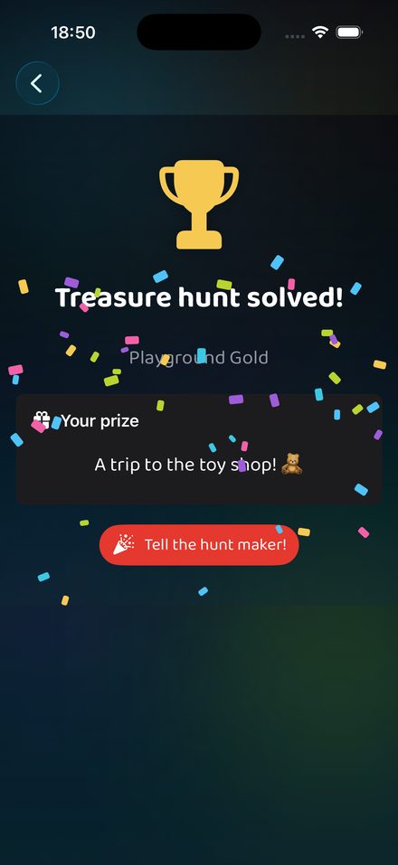 The compass pointing at a treasure